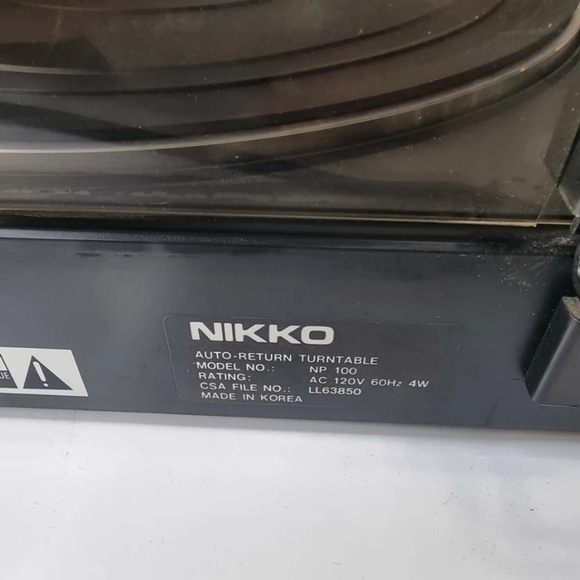 Nikko Auto-Return Turntable NP100 - Picture 6 of 7